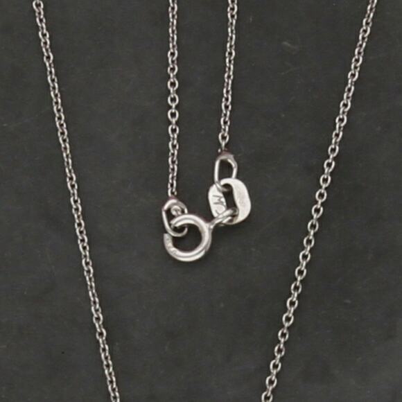 sterling silver 1mm cable chain necklace size 18in - Picture 3 of 3